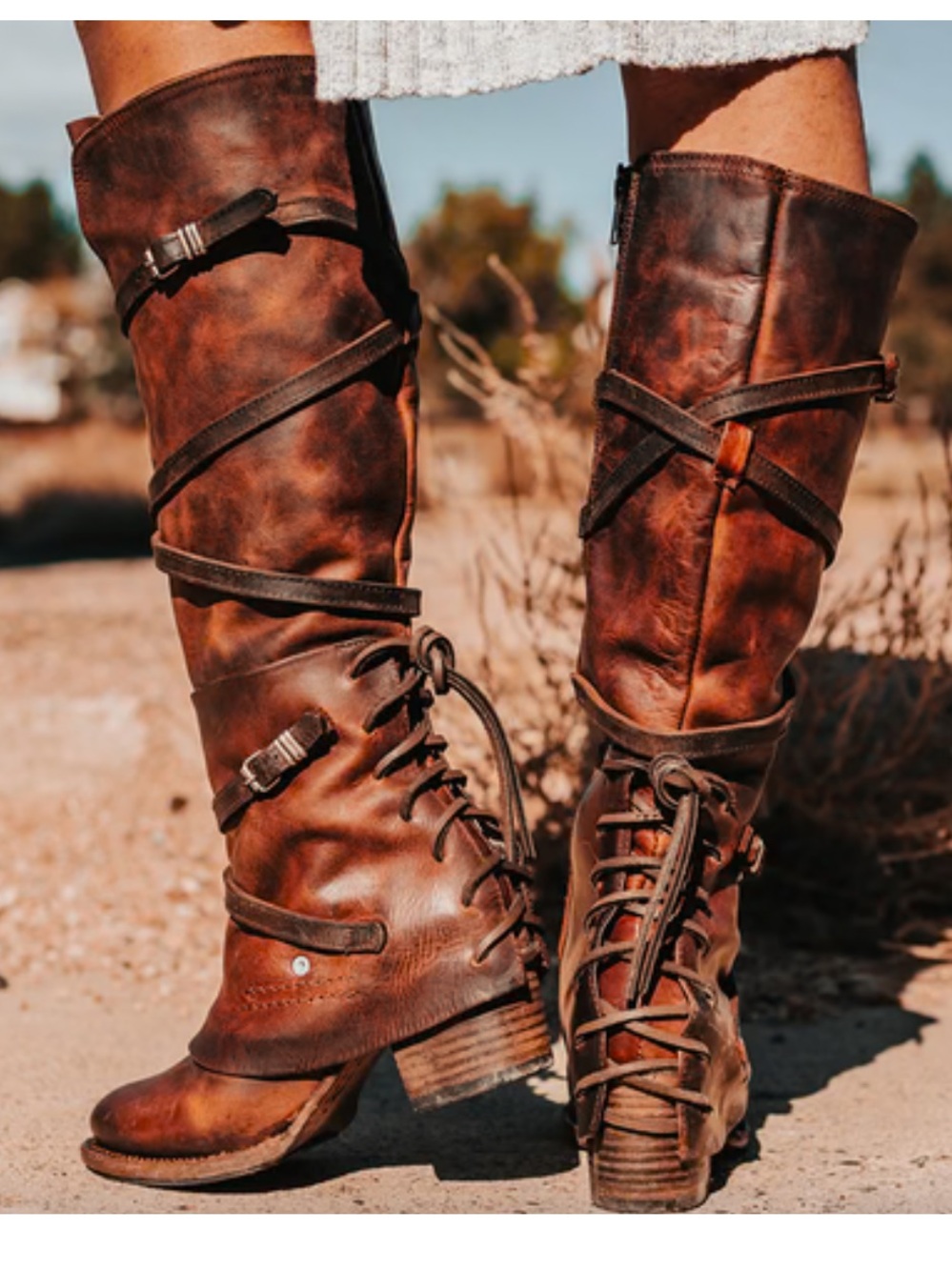 Freebird by Steven Cassius distressed leather boot
